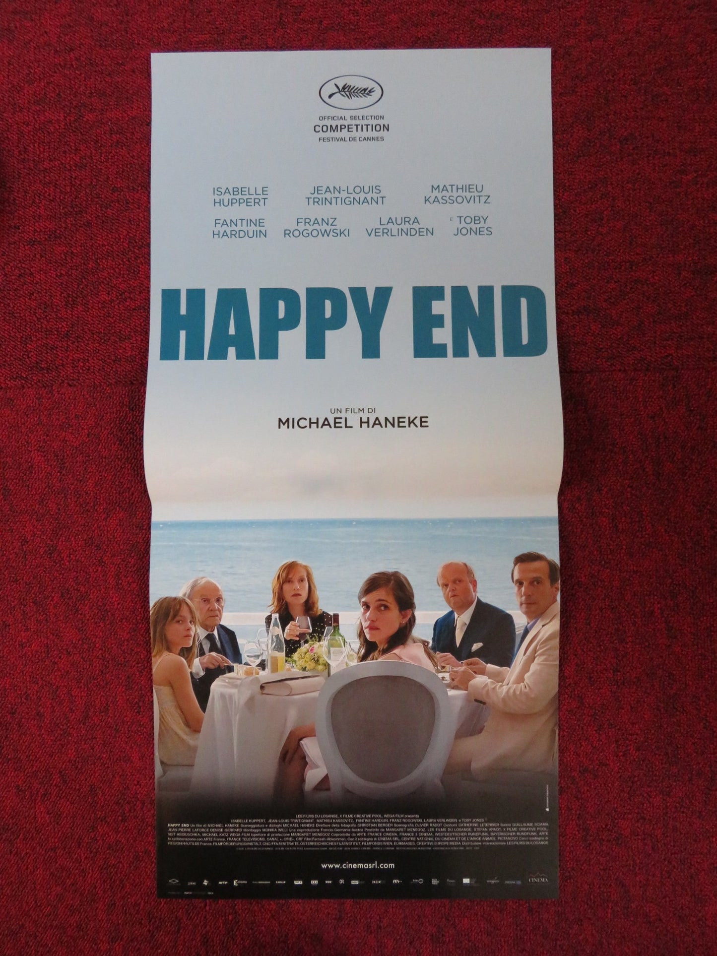 HAPPY END ITALIAN LOCANDINA POSTER TOBY JONES ISABELLE HUPPERT 2017