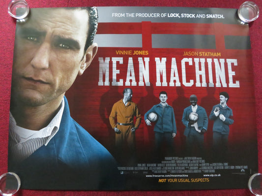 MEAN MACHINE UK QUAD (30"x 40") ROLLED POSTER VINNY JONES JASON STATHAM 2001