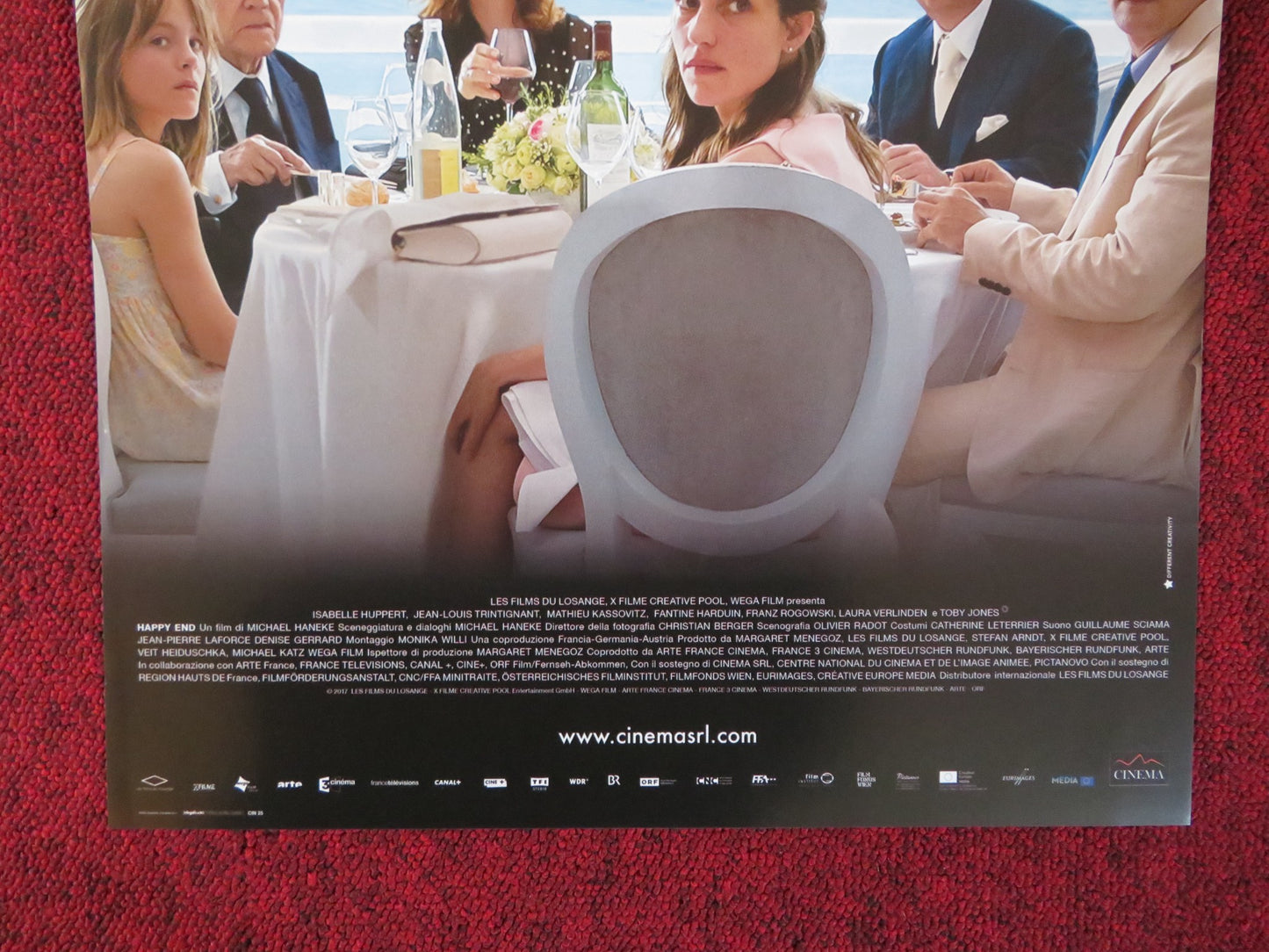 HAPPY END ITALIAN LOCANDINA POSTER TOBY JONES ISABELLE HUPPERT 2017