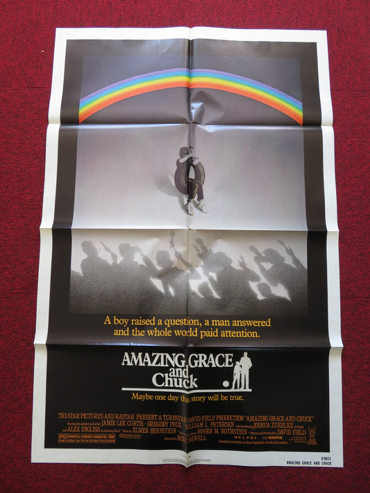 AMAZING GRACE AND CHUCK FOLDED US ONE SHEET POSTER GREGORY PECK J.L. CURTIS 1987