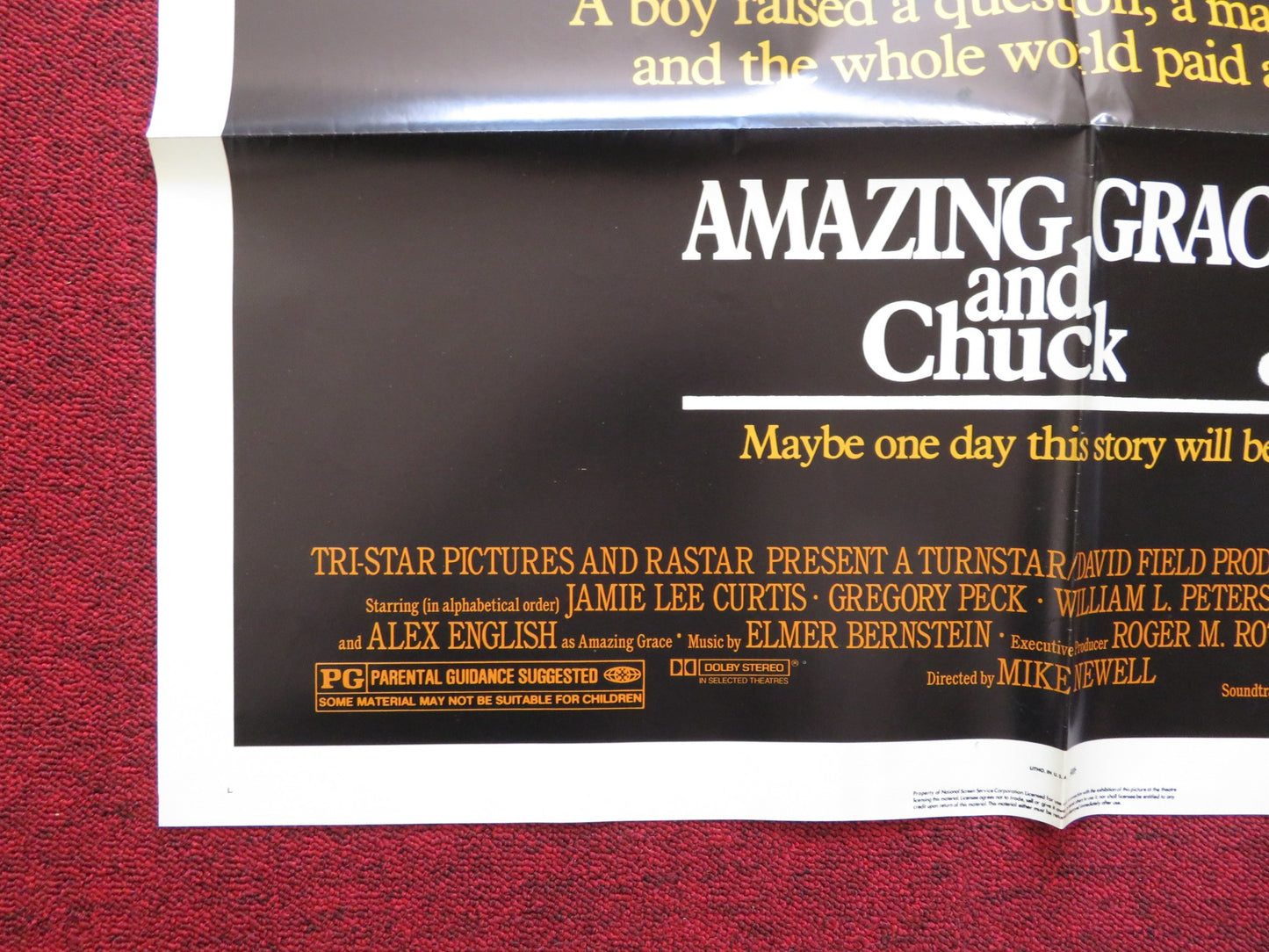 AMAZING GRACE AND CHUCK FOLDED US ONE SHEET POSTER GREGORY PECK J.L. CURTIS 1987