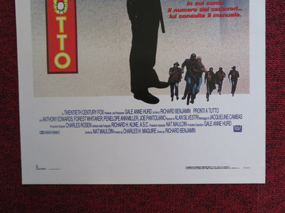 DOWNTOWN ITALIAN LOCANDINA POSTER FOREST WHITAKER ANTHONY EDWARDS 1990