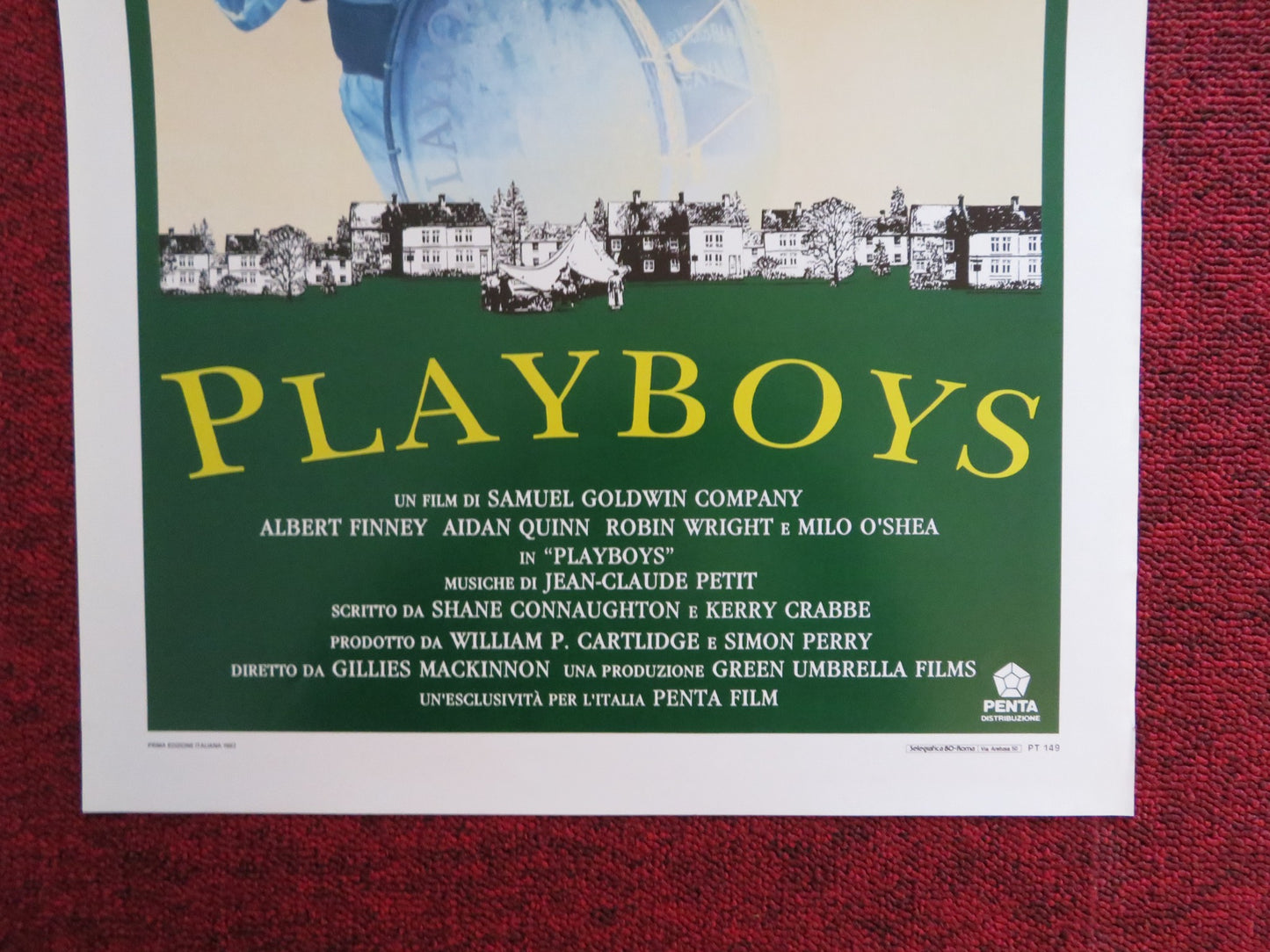 PLAYBOYS ITALIAN LOCANDINA POSTER ALBERT FINNEY AIDAN QUINN 1992