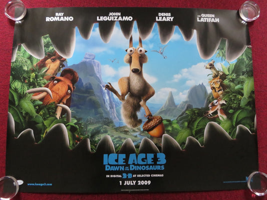 ICE AGE 3 - A UK QUAD (30"x 40") ROLLED POSTER SIMON PEGG QUEEN LATIFAH 2009