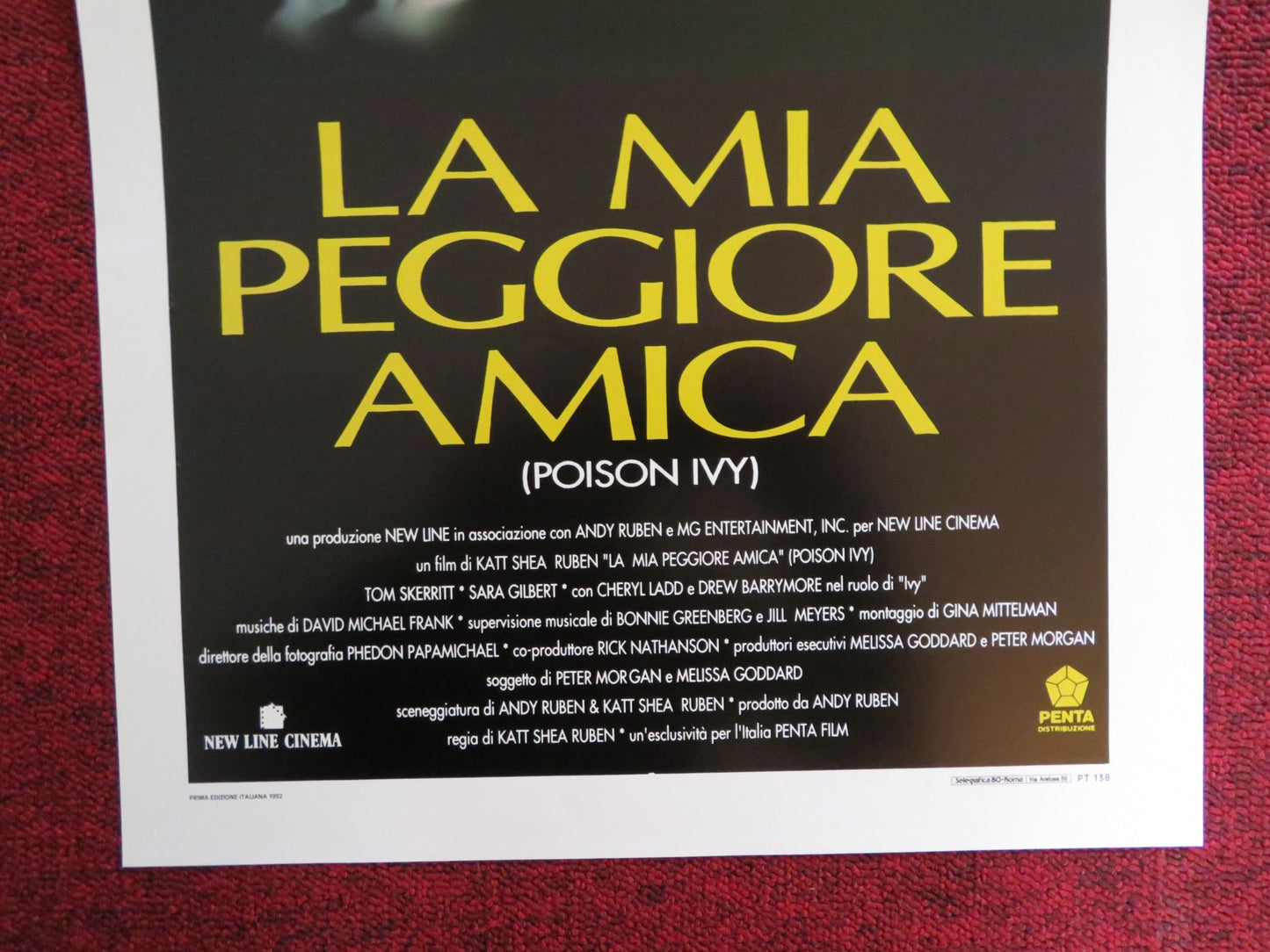 POISON IVY ITALIAN LOCANDINA POSTER DREW BARRYMORE TOM SKERRITT 1992