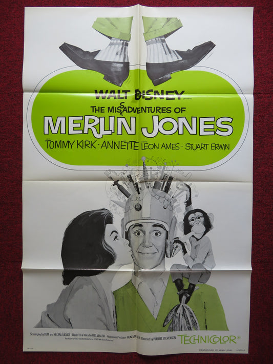 MISADVENTURES OF MERLIN JONES US ONE SHEET POSTER TOMMY KIRK ANNETTE 1972