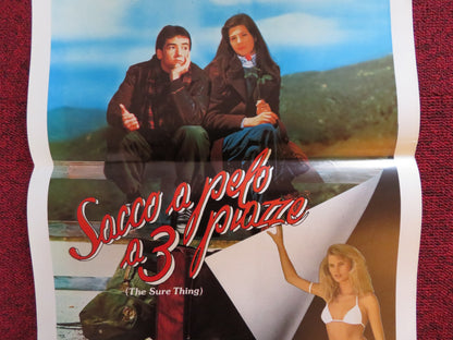 SACCO A PELO A 3 PIAZZE ITALIAN LOCANDINA POSTER JOHN CUSACK TIM ROBBINS 1985