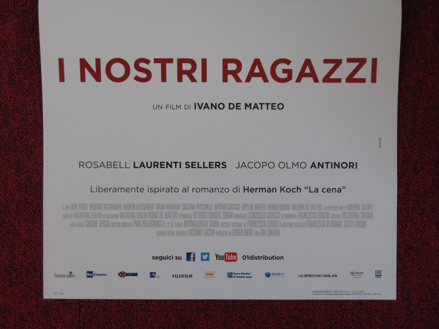 I NOSTRI RAGAZZI ITALIAN LOCANDINA POSTER ALESSANDRO GASSMANN 2014