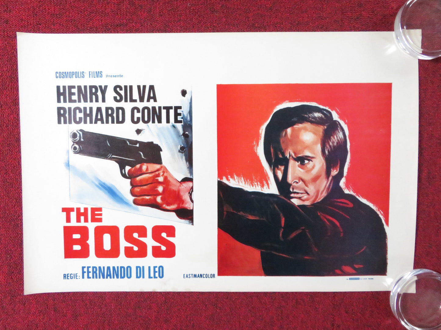 THE BOSS BELGIUM (14.5"x 21.5") POSTER HENRY SILVA RICHARD CONTE 1973