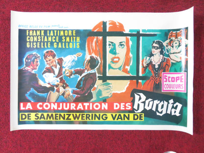 CONSPIRACY OF THE BORGIAS BELGIUM (14.5"x 22") POSTER FRANK LATIMORE 1959