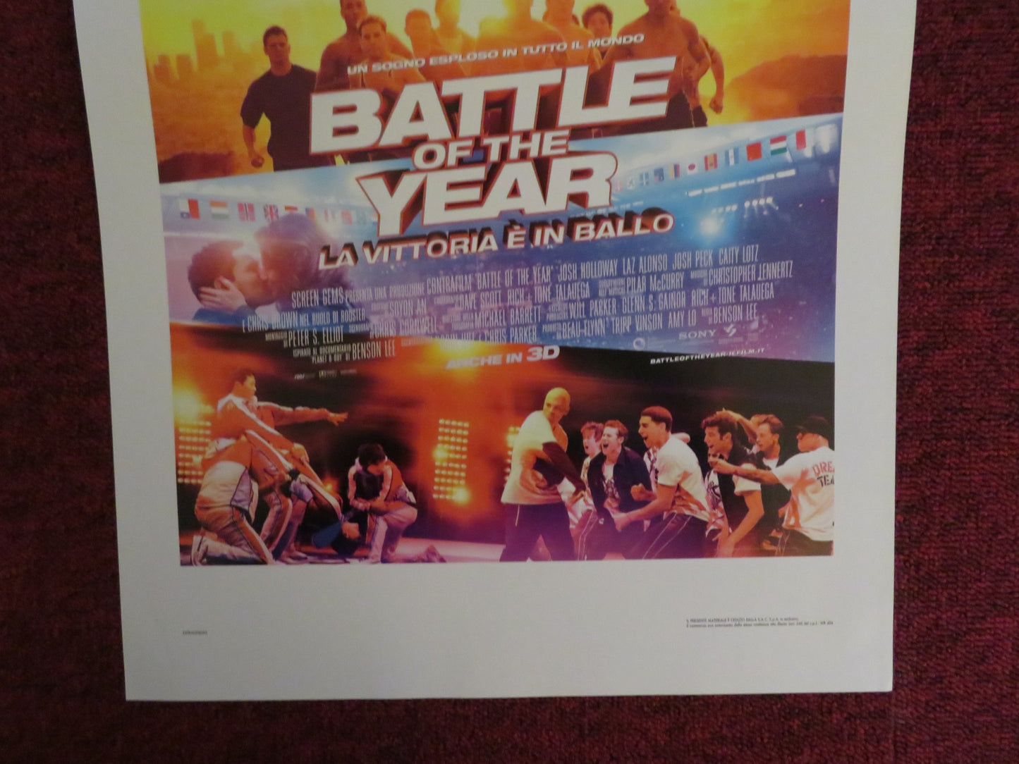 BATTLE OF THE YEAR ITALIAN LOCANDINA POSTER JOSH HOLLOWAY LAZ ALONSO 2013