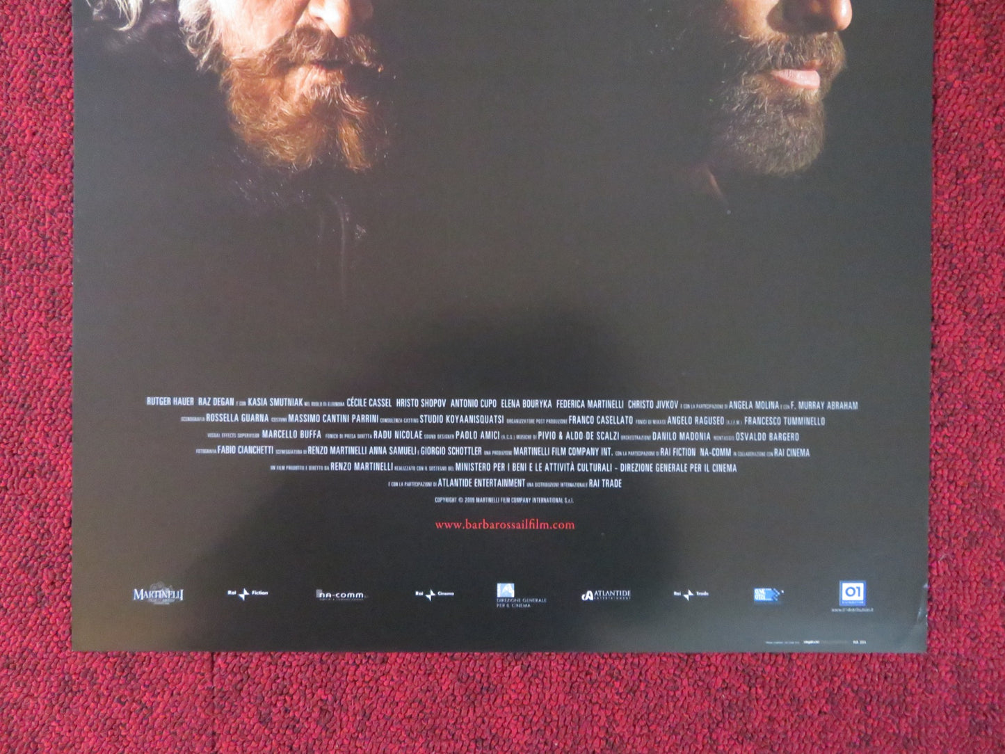 BARBAROSSA ITALIAN LOCANDINA POSTER RUTGER HAUER RAZ DEGAN 2009