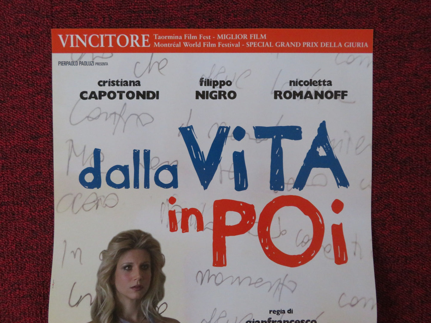 DALLA VITA IN POI ITALIAN LOCANDINA POSTER CRISTIANA CAPOTONDI F. NIGRO 2010