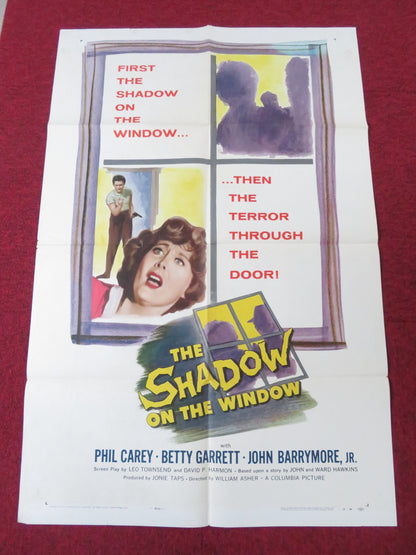 THE SHADOW ON THE WINDOW FOLDED US ONE SHEET POSTER PHILIP CAREY B. GARRETT 1957