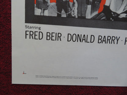 FORT CORAGEOUS FOLDED US ONE SHEET POSTER FRED BEIR DONALD BARRY 1965