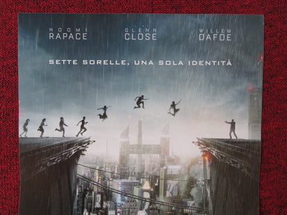 WHAT HAPPENED TO MONDAY ITALIAN LOCANDINA POSTER NOOMI RAPACE GLENN CLOSE 2017