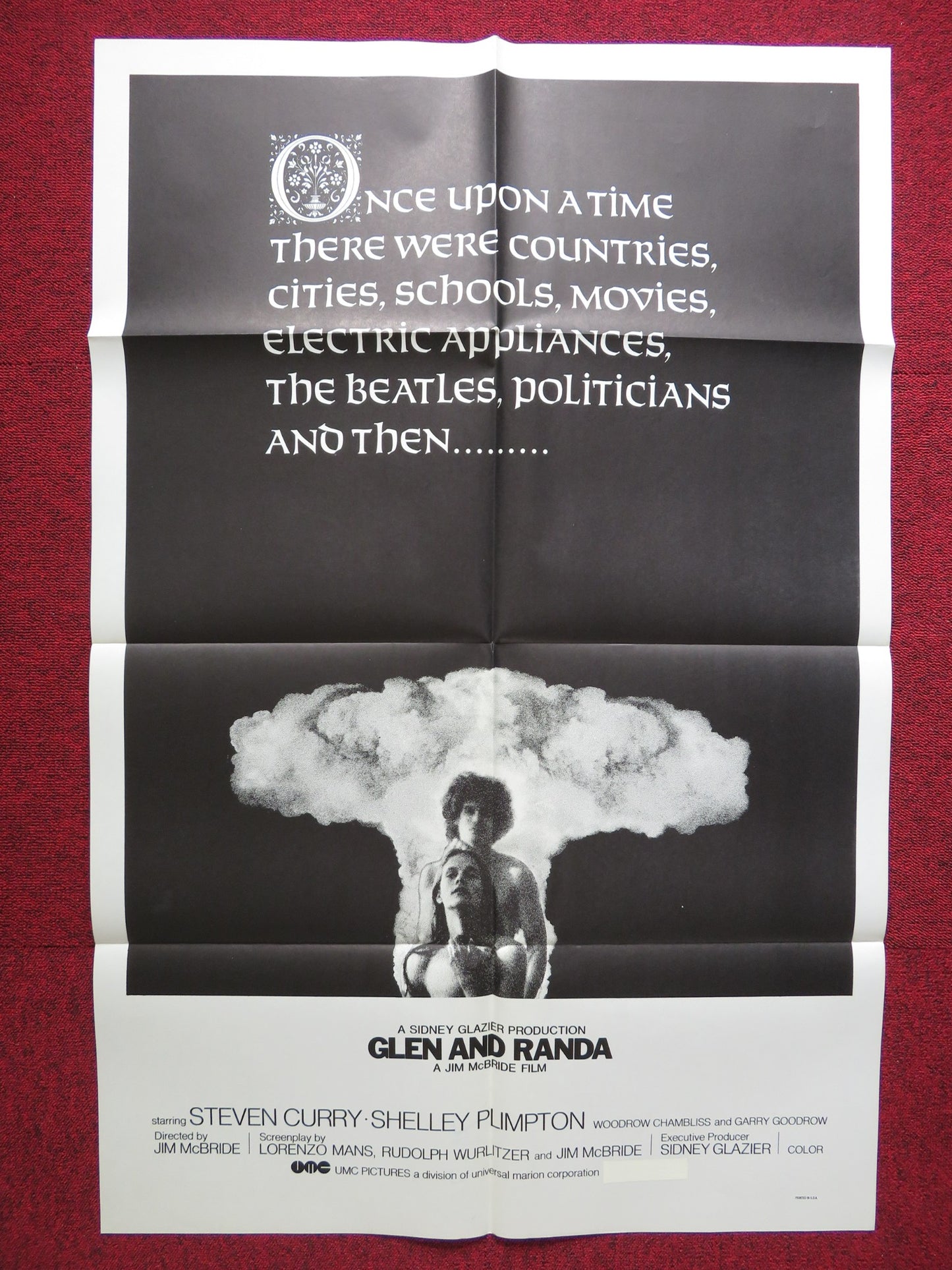 GLEN AND RANDA US ONE SHEET POSTER STEVE CURRY SHELLEY PLIMPTON 1971