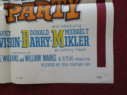 WAR PARTY FOLDED US ONE SHEET POSTER DAVEY DAVISON DONALD BARRY 1965