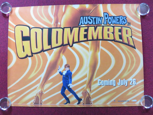 AUSTIN POWERS IN GOLD MEMBER UK QUAD (30"x 40") ROLLED POSTER MIKE MYERS 2002