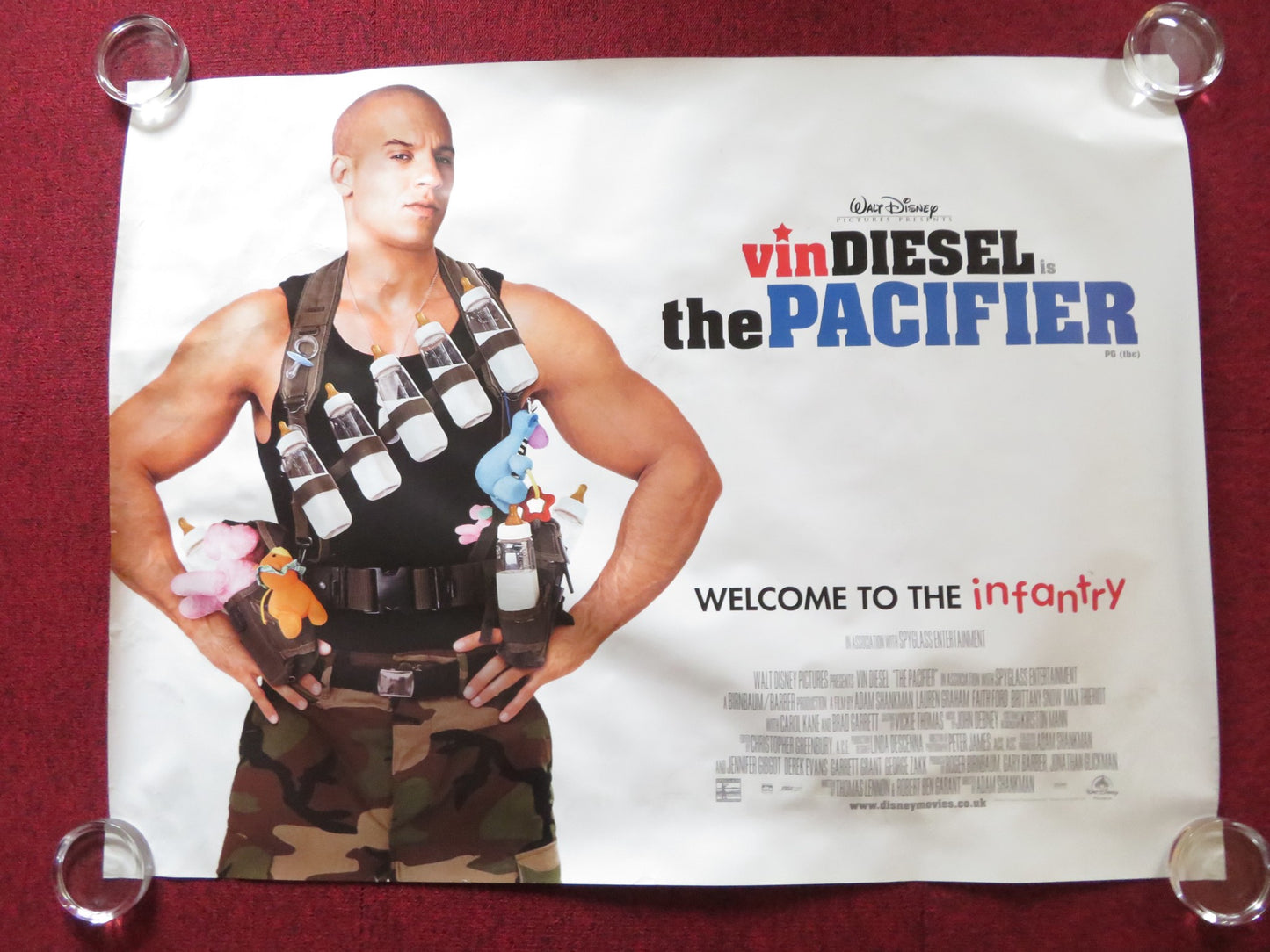 THE PACIFIER UK QUAD (30"x 40") ROLLED POSTER DISNEY VIN DIESEL L. GRAHAM 2005