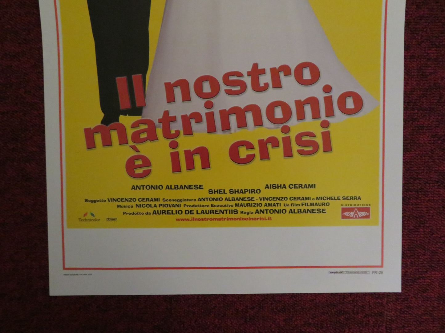 IL NOSTRO MATRIMONIO E IN CRISI ITALIAN LOCANDINA POSTER ERMINIO ABATE 2002