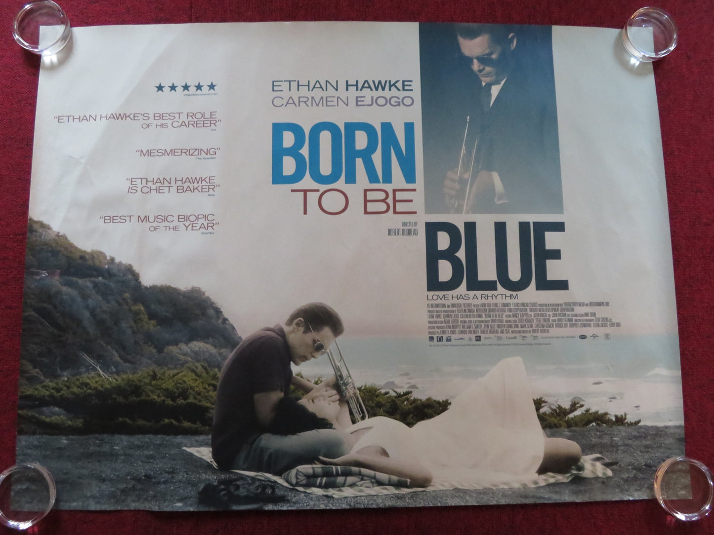 BORN TO BE BLUE UK QUAD (30"x 40") ROLLED POSTER ETHAN HAWKE CARMEN EJOGO 2015