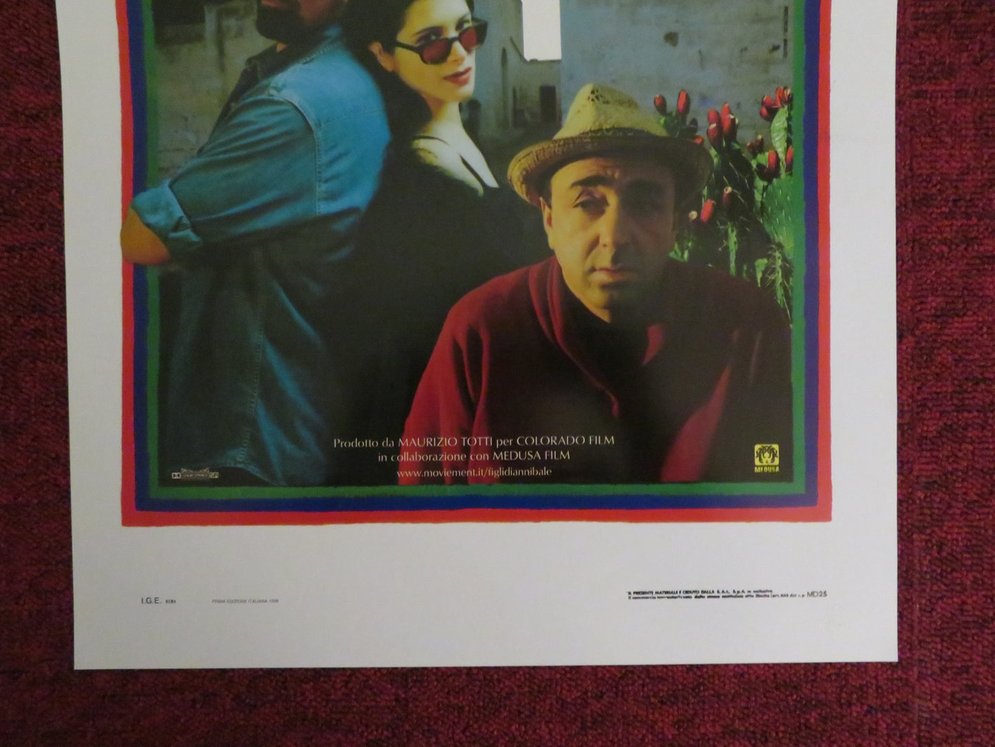 FIGLI DI ANNIBALE ITALIAN LOCANDINA POSTER DIEGO ABATANTUONO SILVIO ORLANDO 1998