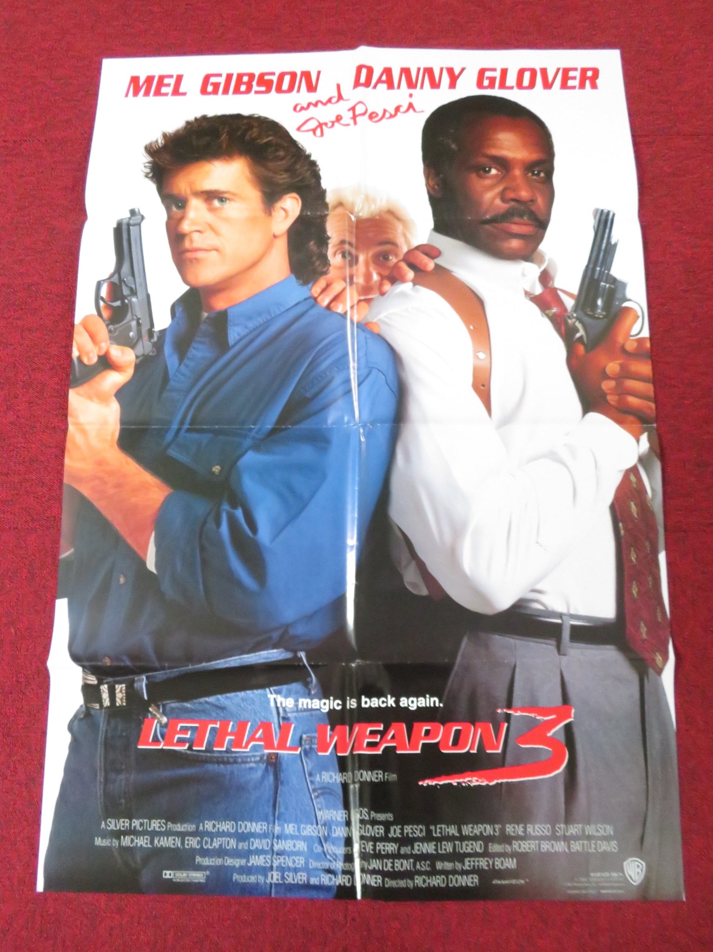 LETHAL WEAPON 3 - ADVANCE ONE SHEET FOLDED US ONE SHEET POSTER MEL GIBSON 1992