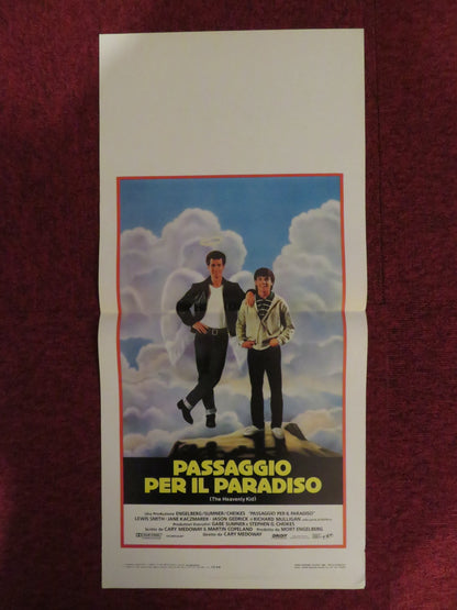 THE HEAVENLY KID ITALIAN LOCANDINA POSTER LEWIS SMITH JASON GEDRICK 1985