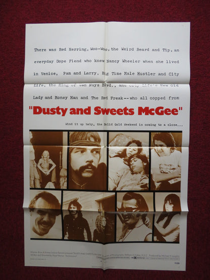 DUST AND SWEETS MCGEE FOLDED US ONE SHEET POSTER CLIFTON TIP FREDELL 1971