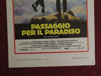 THE HEAVENLY KID ITALIAN LOCANDINA POSTER LEWIS SMITH JASON GEDRICK 1985