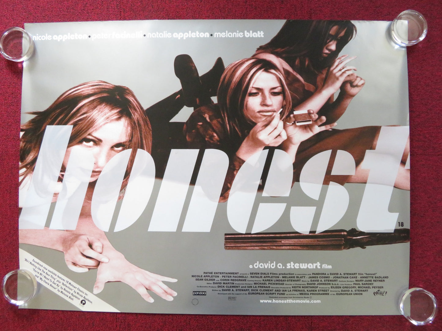 HONEST UK QUAD (30"x 40") ROLLED POSTER NICOLE APPLETON NATALIE APPLETON 2000