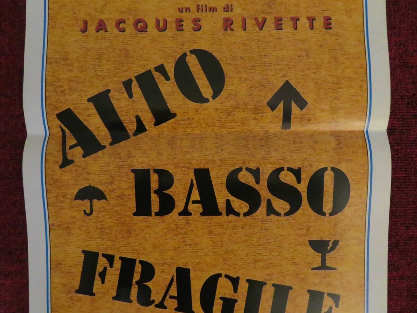 ALTO BASSO FRAGILE ITALIAN LOCANDINA POSTER MARIANNE DENICOURT N. RICHARD 1995