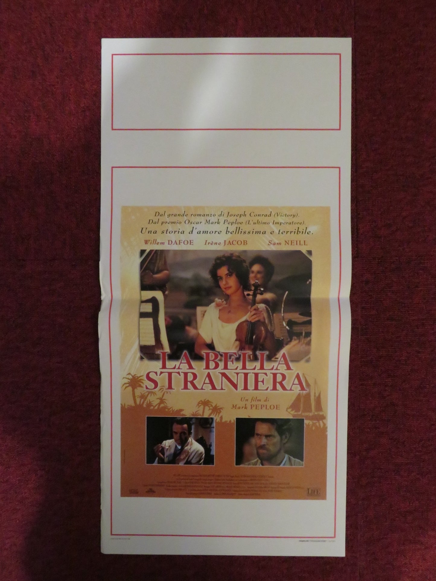 LA BELLA STRANIERA ITALIAN LOCANDINA POSTER WILLEM DAFOE SAM NEILL 1996