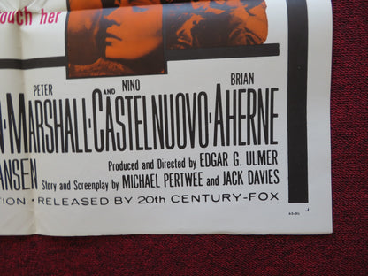 THE CAVERN FOLDED US ONE SHEET POSTER JOHN SAXON ROSANNA SCHIAFFINO 1965