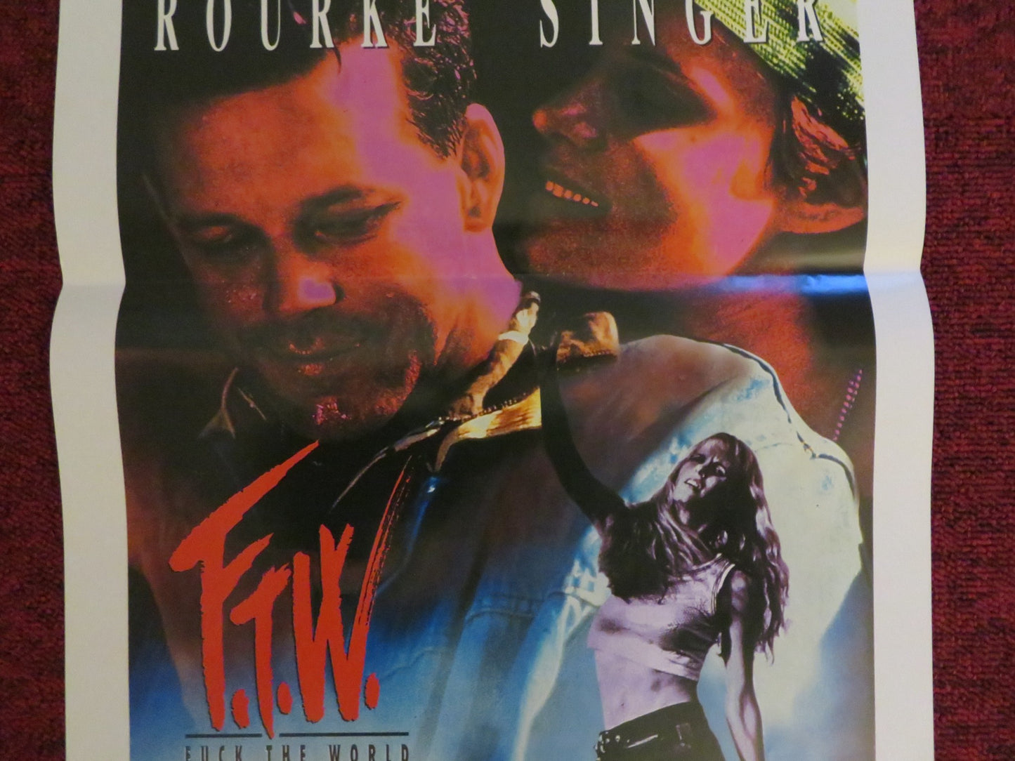 F.T.W ITALIAN LOCANDINA POSTER MICKEY ROUKE LORI SINGER 1994