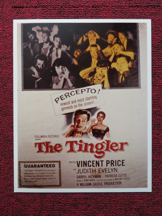 THE TINGLER DEALER PHOTO POSTER VINCENT PRICE JUDITH EVELYN 1959