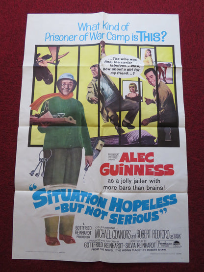 SITUATION HOPELESS- BUT NOT SERIOUS FOLDED US ONE SHEET POSTER A. GUINNESS 1965