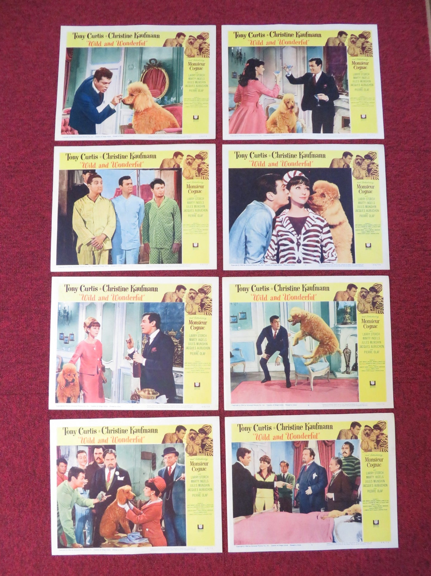 WILD AND WONDERFUL US LOBBY CARD FULL SET TONY CURTIS CHRISTINE KAUFMANN 1964