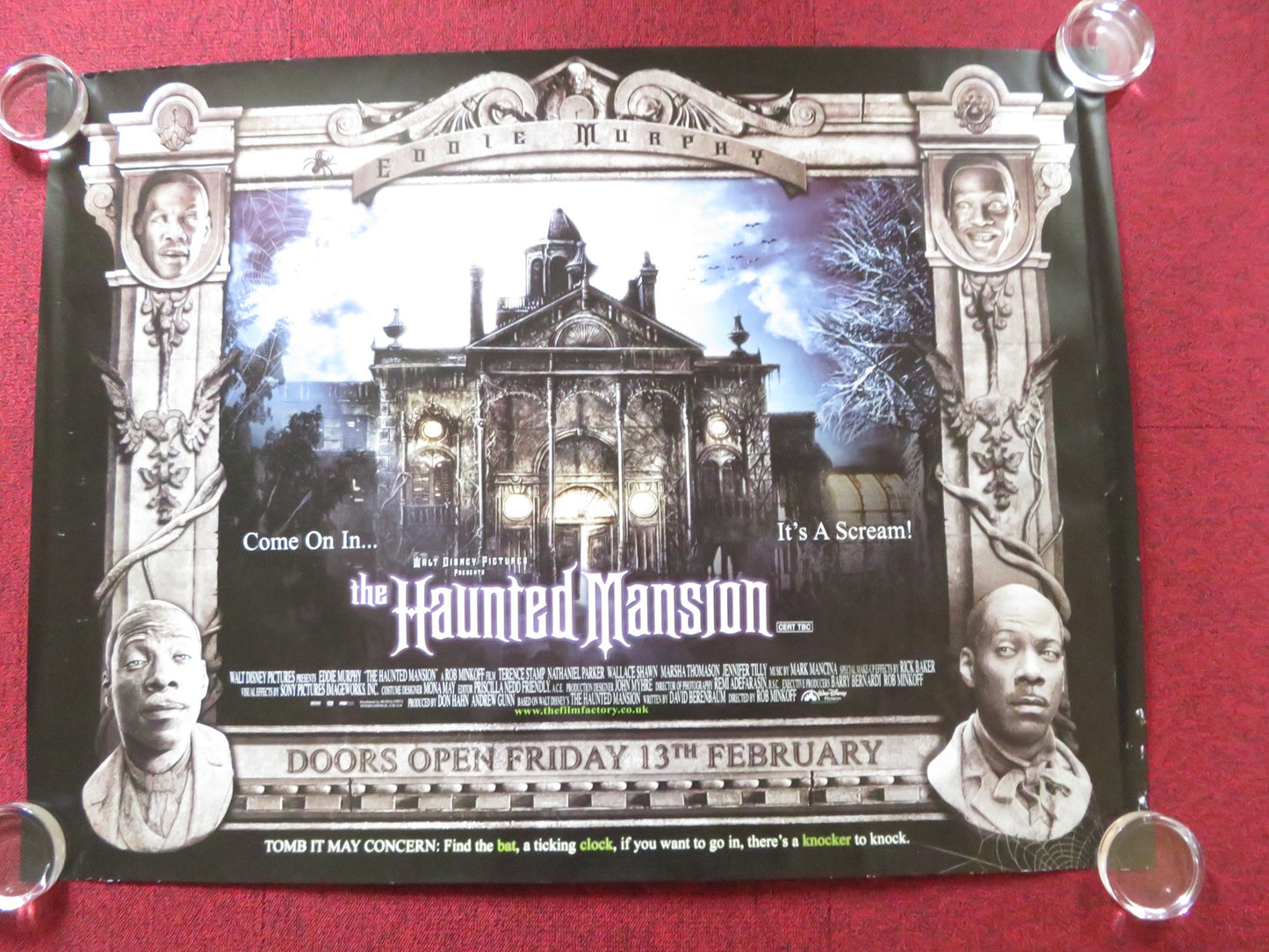 THE HAUNTED MANSION - B UK QUAD (30"x 40") ROLLED POSTER DISNEY E. MURPHY 2003