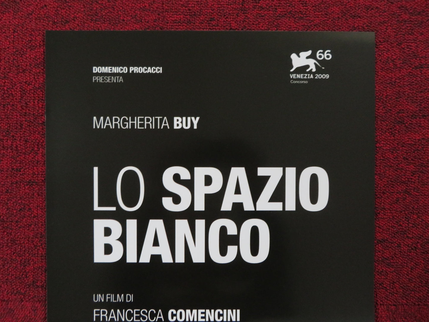 LO SPAZIO BIANCO ITALIAN LOCANDINA POSTER MARGHERITA BUY 2009