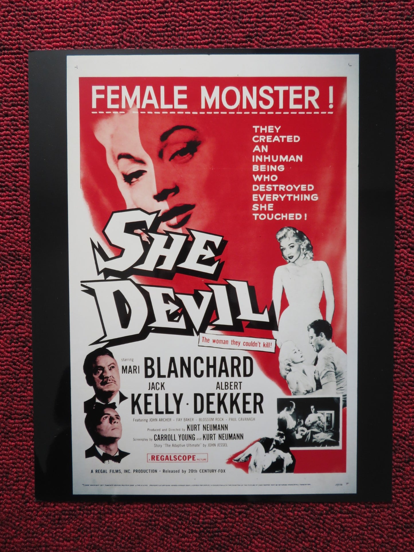 SHE DEVIL DEALER PHOTO POSTER MARI BLANCHARD JACK KELLY 1957