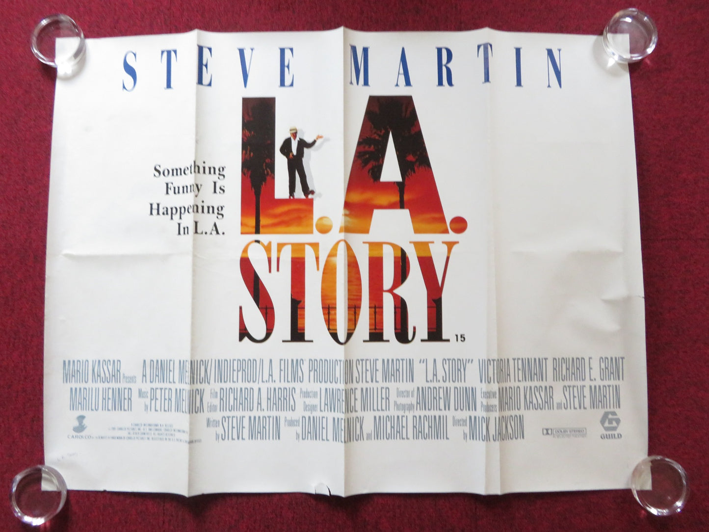 L. A. STORY UK QUAD (30"x 40") ROLLED POSTER STEVE MARTIN RICHARD E. GRANT 1991