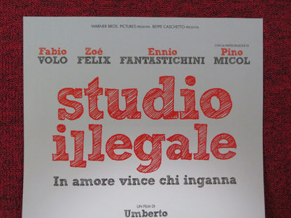 STUDIO ILLEGALE ITALIAN LOCANDINA POSTER FABIO VOLO ZOE FELIX 2013