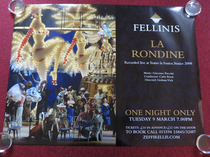 LA RONDINE RECORDED LIVE AT TEATRO... UK QUAD (30"x 40") ROLLED POSTER 2008