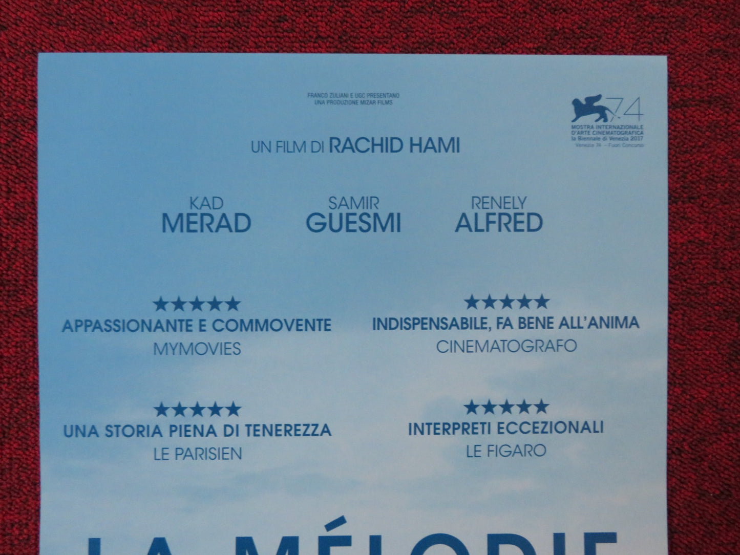 LA MELODIE ITALIAN LOCANDINA POSTER KAD MERAD SAMIR GUESMI 2017