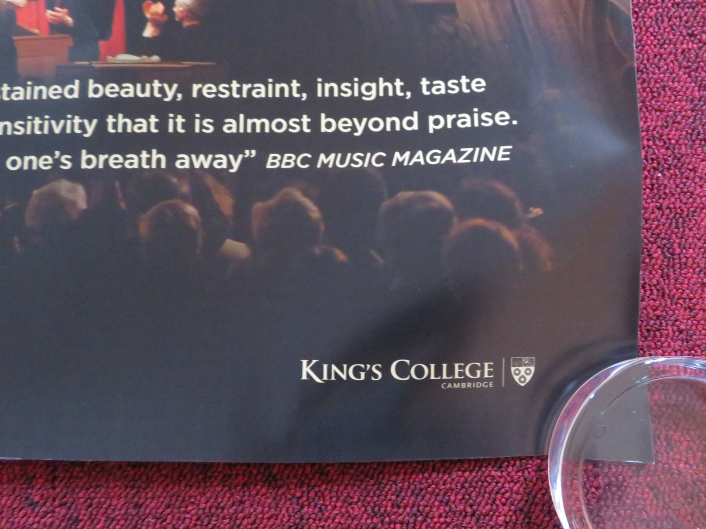 HANDEL'S MESSIAH CHOIR OF KINGS COLLEGE CAM... UK QUAD (30"x 40") ROLLED POSTER