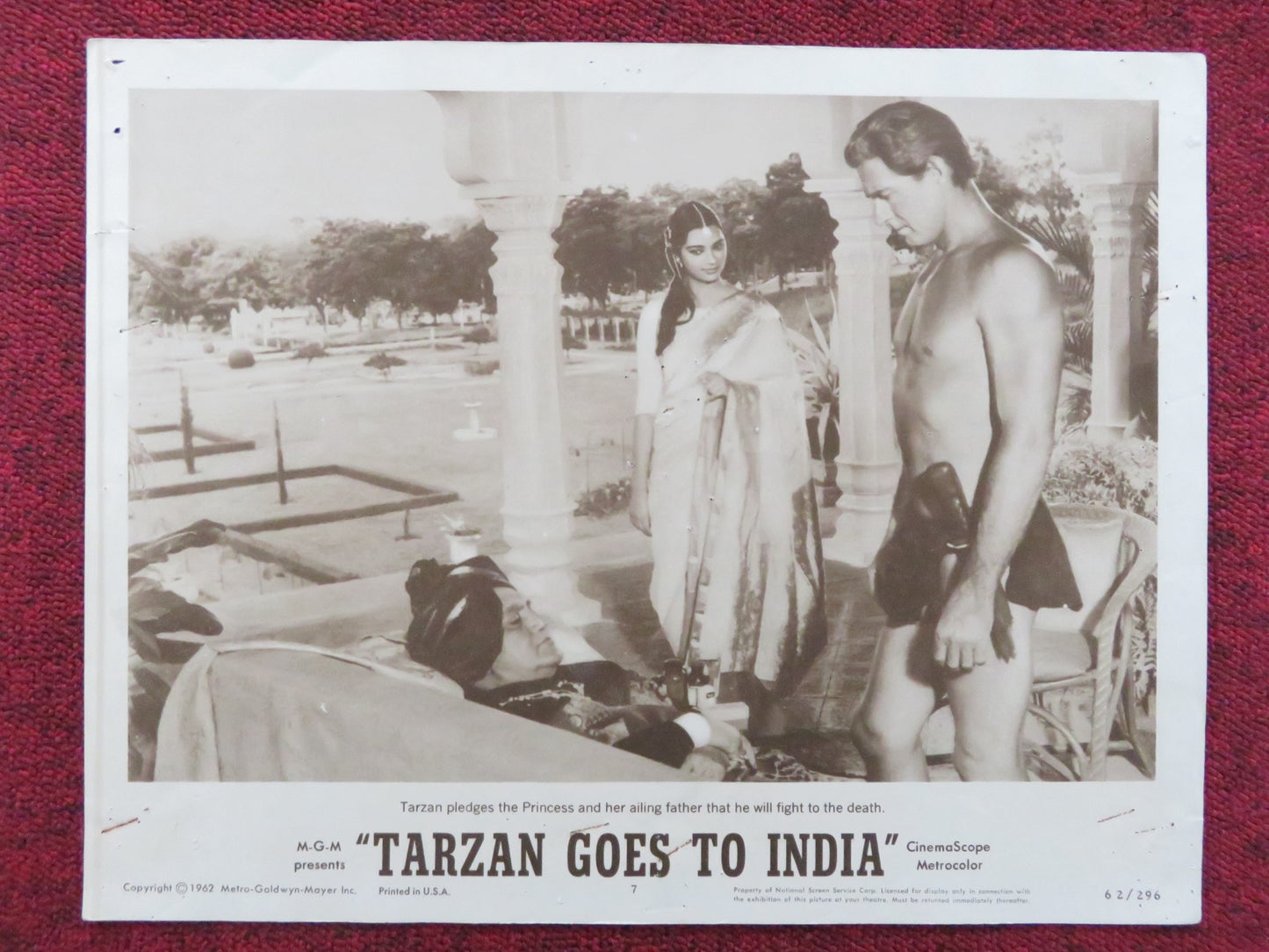 TARZAN GOES TO INDIA US LOBBY CARD FULL SET JOCK MAHONEY SIMI GAREWAL 1962