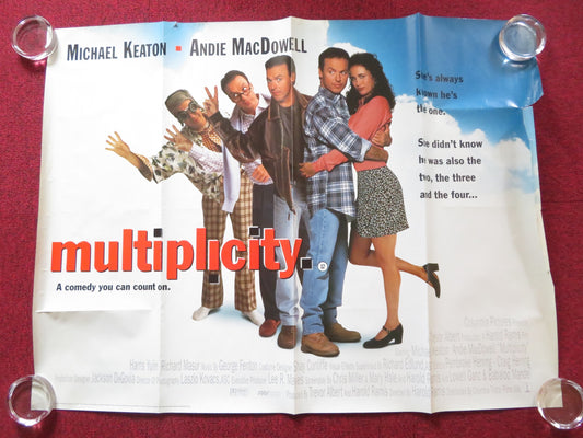 MULTIPICITY UK QUAD (30"x 40") ROLLED POSTER MICHAEL KEATON ANDIE MACDOWELL 1996