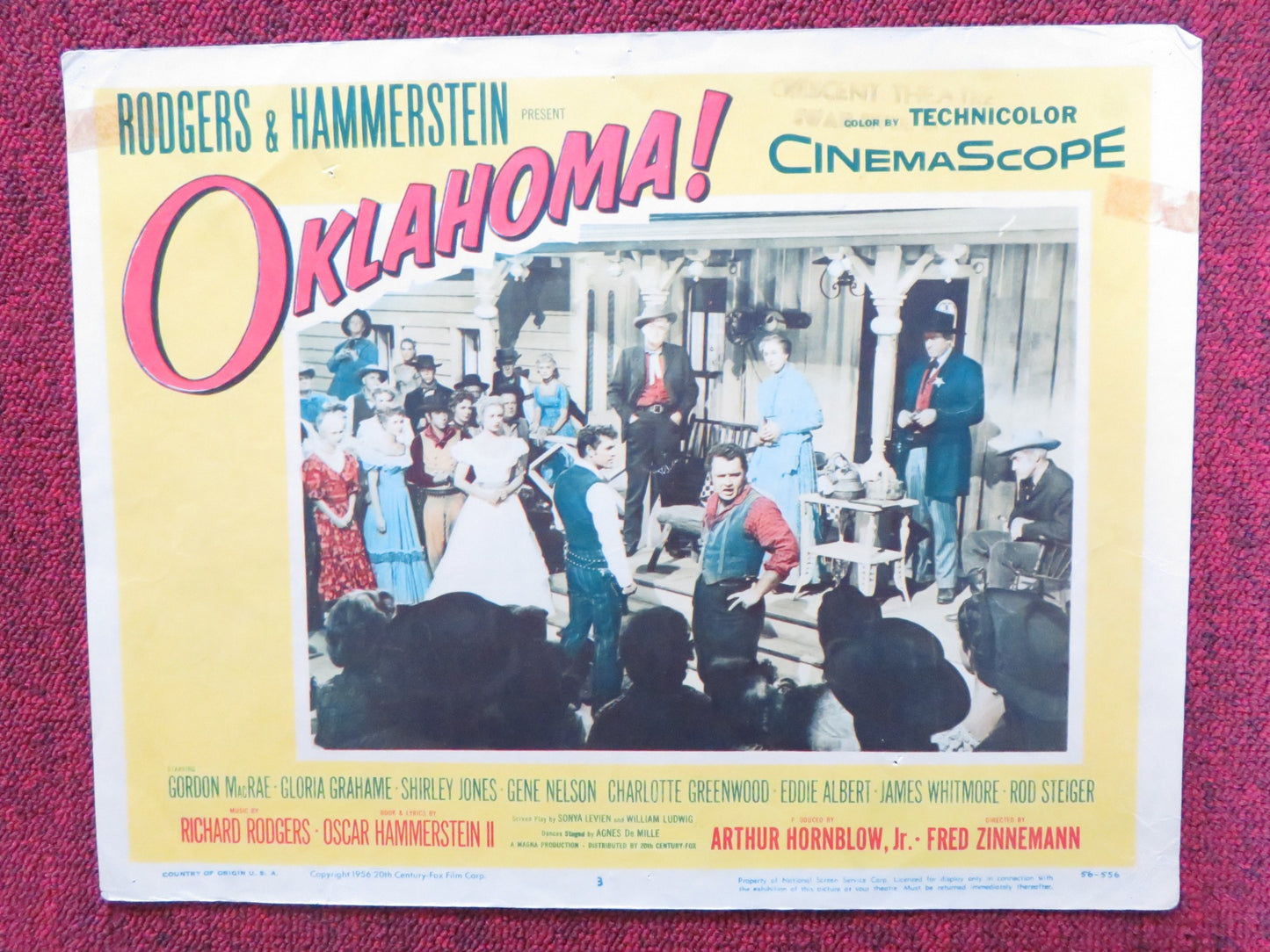 OKLAHOMA! US LOBBY CARD FULL SET GORDON MACRAE GLORIA GRAHAME 1955 =7 LOBBY CARD